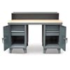 53.1-WS-360-4DB-MT, Industrial Shop Desk With Maple Top