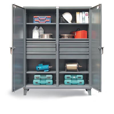 66-DS-246-6DB, Double Shift Cabinet w/ 6 Drawers & 3 Shelves, 72'W x 24'D x 78'H