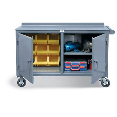 52.7-DS-BBS-301CA, Mobile Maintenance Cart With 2 Locking Compartments