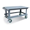 Heavy-Duty Mobile Shop Table With 1/2' Steel Plate Top, 12,000 lbs. Capacity