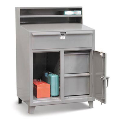 34-SD-TD-280-2FD, Industrial Shop Desk With File Drawers