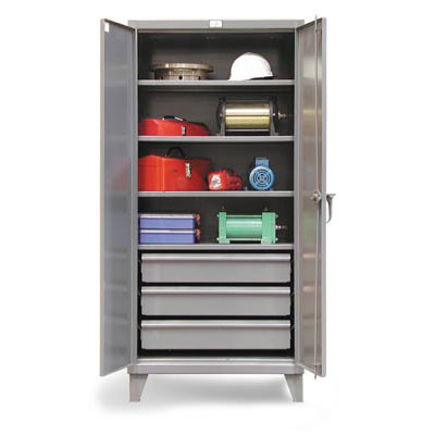 36-244-3DB, Industrial 36" Wide Cabinet With 3 Lower Drawers