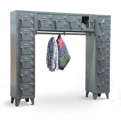 7.56-16D-WR-180, Free Standing 16 Compartment Locker