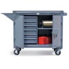 4-TC-VS-241-6/5-DB-LG, Mobile Maintenance Cart With Vise Shelf And Lock Guard
