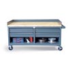 62.2-360-CSU-4DB-CA, Mobile Cabinet Workbench with Key Lock Drawers