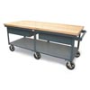 T8436-2DB-CA-MT, Mobile Shop Table with Maple Top