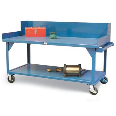 T7236SG-CA, Mobile Shop Table with Side Guards