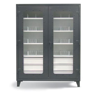 56-LD-244-6/5DB-24DIV, Clearview with 6 Drawers & Vertical Dividers