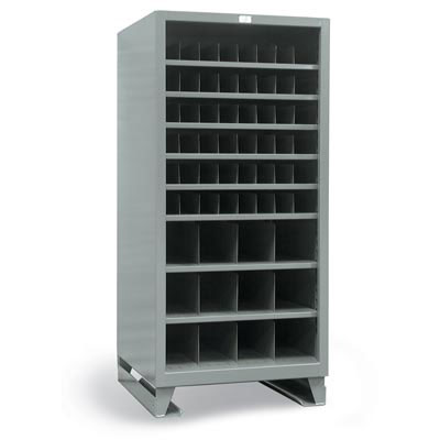 36-CSU-368PH-51VD-SB, Metal Bin Storage Shelving Unit with 60 Openings