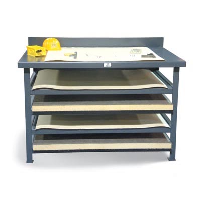 Industrial Print Open Shelving Unit