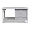 T6036-3DB, Shop Table with 3 Drawers