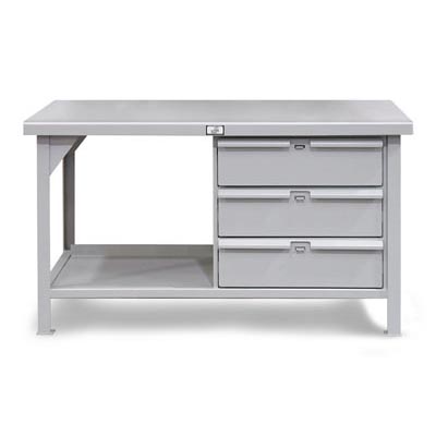 T7236-3DB, Shop Table with 3 Drawers