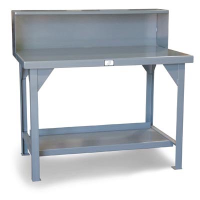 T7236RS, Industrial Shop Table with Riser Shelf