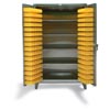36-BS-244-SS, Stainless Steel 4 Shelf Bin Cabinet 