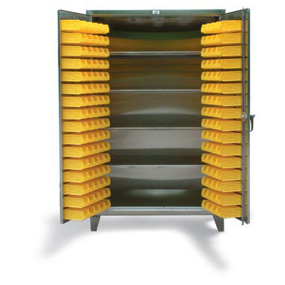 36-BS-244-SS, Stainless Steel 4 Shelf Bin Cabinet 