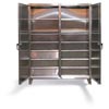 56-DS-244-14DB-SS, Stainless Steel Double Shift Cabinet with Drawers