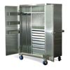 Stainless Steel Mobile Wardrobe Cabinet with Drawers