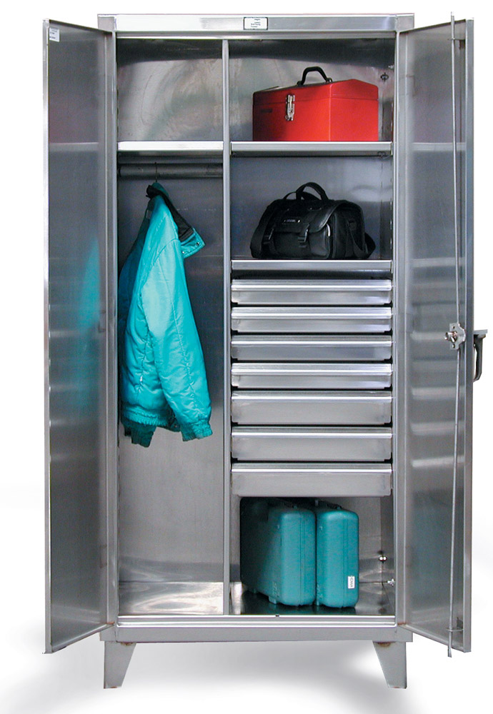 Bin Storage Cabinet With 3 Half-Width Shelves - 48 in. W X 24 in. D X 78  in. H