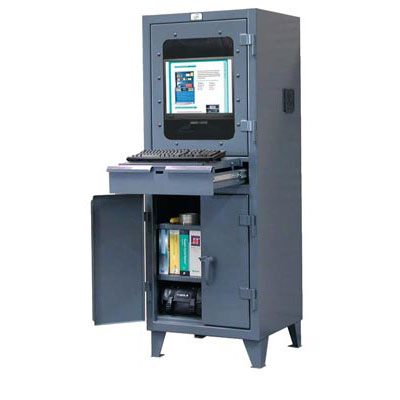 26-CC-242-RK, Industrial Computer Cabinet With Retractable Keyboard
