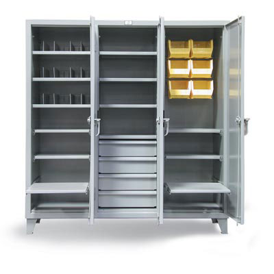 66-MS-244-3APH-6B-4DB-6SOS, Triple Shift Industrial Cabinet With Multi-Storage