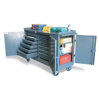 5-TC-3D-242-12/5DB, Multi-Use Maintenance Cart With 2 Lockable Compartments
