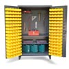 46-BS-PB-242, Tool Storage Bin Cabinet w/ 2 Shelves & Pegboard, 48'W x 24'D x 78'H