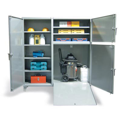 66-DS-247/RAMP, Janitorial Storage Cabinet with VAC Door & Ramp 