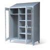 36-LDW-245-SL, Wardrobe Cabinet with See-Thru Doors and Slope-Top