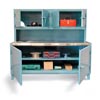 65-WB-301-SSTOP-MOD, Workstation With Upper Compartment & Stainless Steel Top